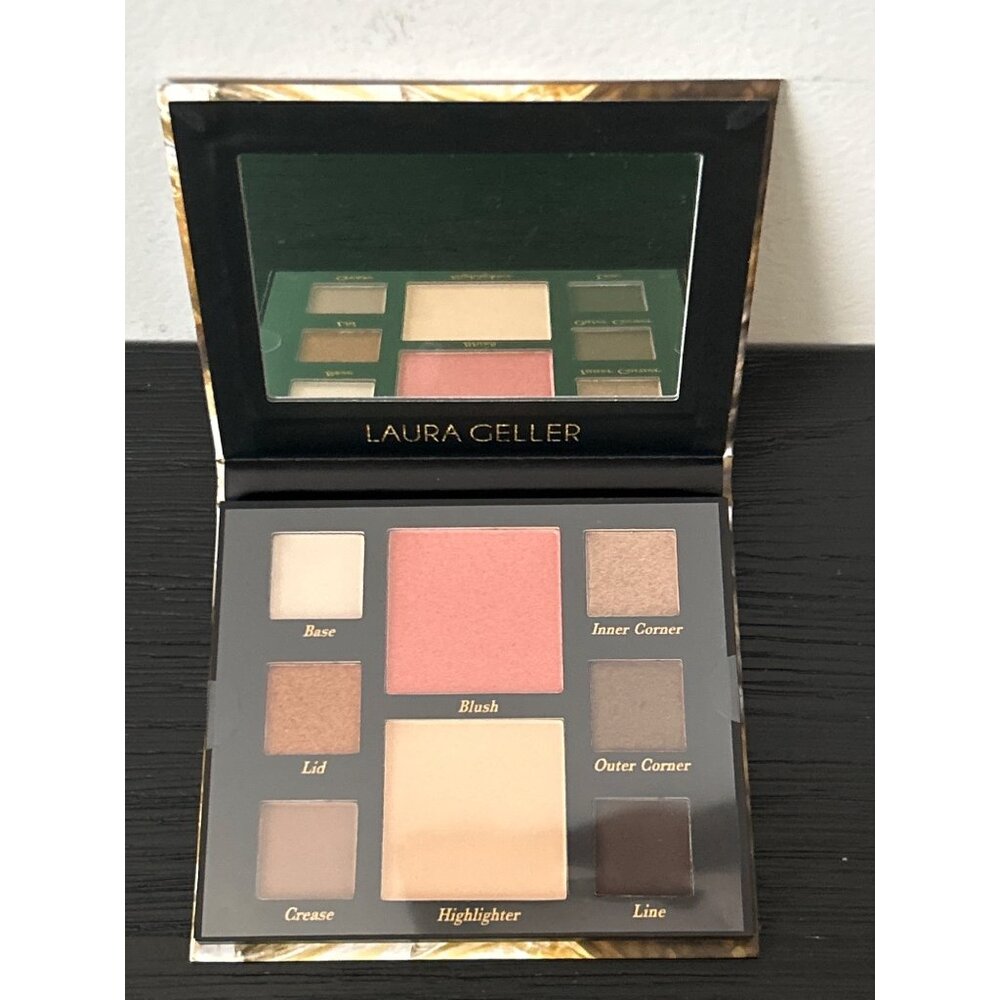 Laura Geller The Hostess Face Palette w/3 Eyeshadows Blush & Highlighter Mirror